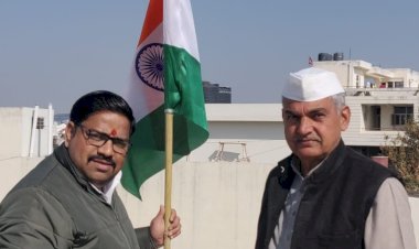 राजस्थान लोकदल कार्यालय में हुआ झंडारोहण