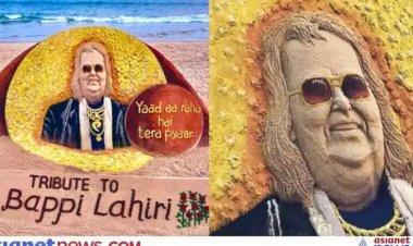 सैंड आर्टिस्ट सुदर्शन पटनायक ने दी बप्पी दा को श्रद्धांजलि