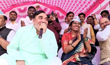 दिल्ली के पर्यावरण मंत्री गोपाल राय ने वाराणसी की रोहनिया विधानसभा में की जनसभा