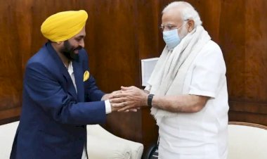 मुख्यमंत्री बनने के बाद पहली बार पीएम मोदी से मिले भगवंत मान