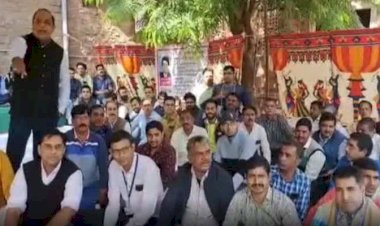 जोधपुर में न्यायिक कर्मचारी की संदिग्ध मौत पर सात दिन से धरना जारी.