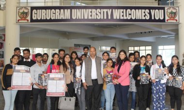 कार्यशाला में जीयू के विद्यार्थियों ने सीखी फिल्म निर्माण की बारीकियां।