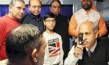 निशुल्क शिविर में 165 लोगों की आंखों की जांच हुई।