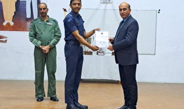 एनसीसी एयर स्क्वाड्रन वार्षिक प्रशिक्षण शिविर में जीजेयू के कैडेट का बेहतरीन प्रदर्शन।