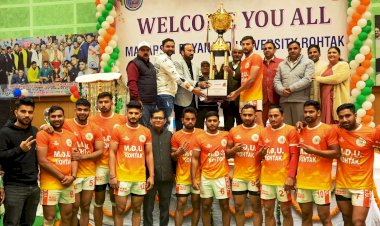 ऑल इंडिया इंटर यूनिवर्सिटी नेशनल सर्कल कबड्डी पुरुष प्रतियोगिता का खिताब एमडीयू के नाम।