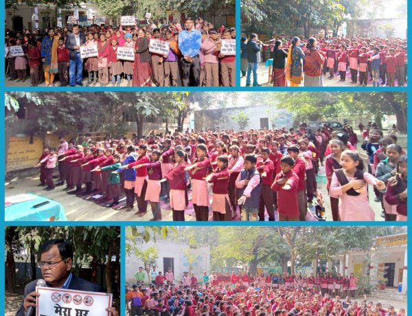 नशामुक्त समाज आंदोलन के बीकेटी इंचार्ज नागेन्द्र बहादुर सिंह चौहान नशामुक्ति का अमृत कलश लेकर पहुंचे सरैंया बाजार