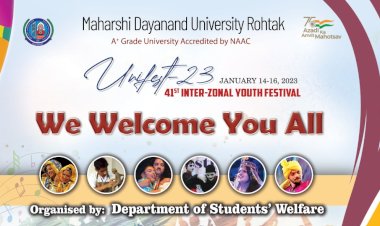 एमडीयू में तीन दिन सजेगा सांस्कृतिक साहित्यिक महाकुंभ, शनिवार से यूनिफेस्ट 2023 का आगाज।