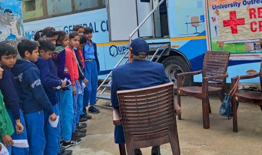 स्वास्थ्य जांच शिविर आयोजित।