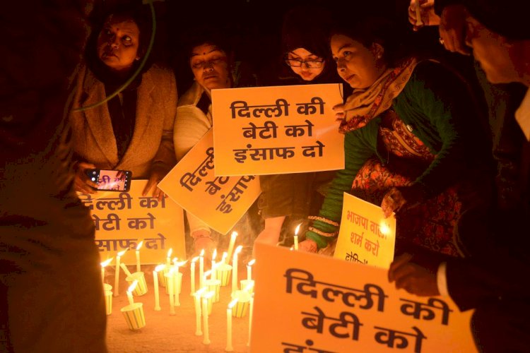 कंझावला केस में पीड़िता को न्याय दिलाने के लिए AAP ने जंतर-मंतर पर निकाला कैंडल मार्च