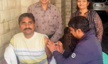 कोविड टीकाकरण शिविर आयोजित।