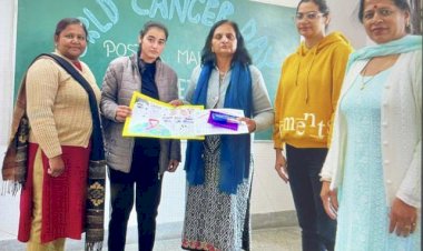 विश्व कैंसर दिवस पर पोस्टर मेकिंग प्रतियोगिता आयोजित
