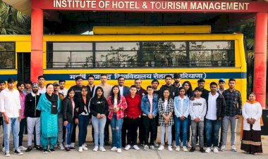 आईएचटीएम के विद्यार्थियों ने किया सूरजकुंड शिल्प मेला का भ्रमण।