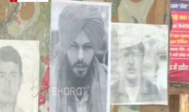 बहराइच - भारत-नेपाल सीमा पर लगाए गए अमृतपाल सिंह के पोस्टर,,,,,,,