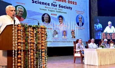 पूर्व मंत्री मनीष ग्रोवर ने विद्यार्थियों से किया विज्ञान के जरिए राष्ट्र एवं समाज सेवा में अपना समर्पण देने का आह्वान, साइंस फॉर सोसायटी विषय पर साइंस कांक्लेव 2023 शुरू।